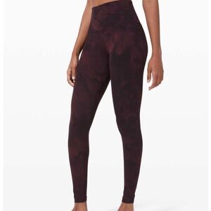 Lululemon Align Pant 28" Diamond Dye Cassis Black Size 6